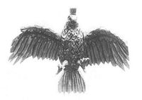 K&ouml;nigsvogel. Auf diesen Vogel wurde der Sch&uuml;tzenk&ouml;nig ausgeschossen. Er besteht aus Massiv Erle-Linde
